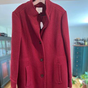 LOFT 16 Tall Maroon Coat NWT
